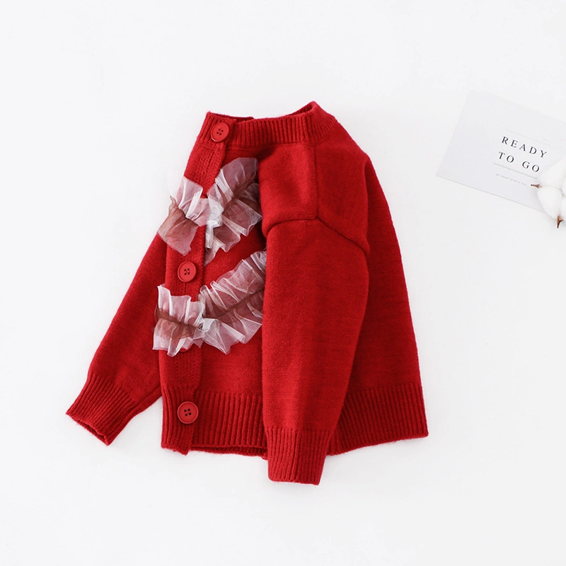 Girls′ Love Blocks Sweater with Western Puffle Skirt /Dress